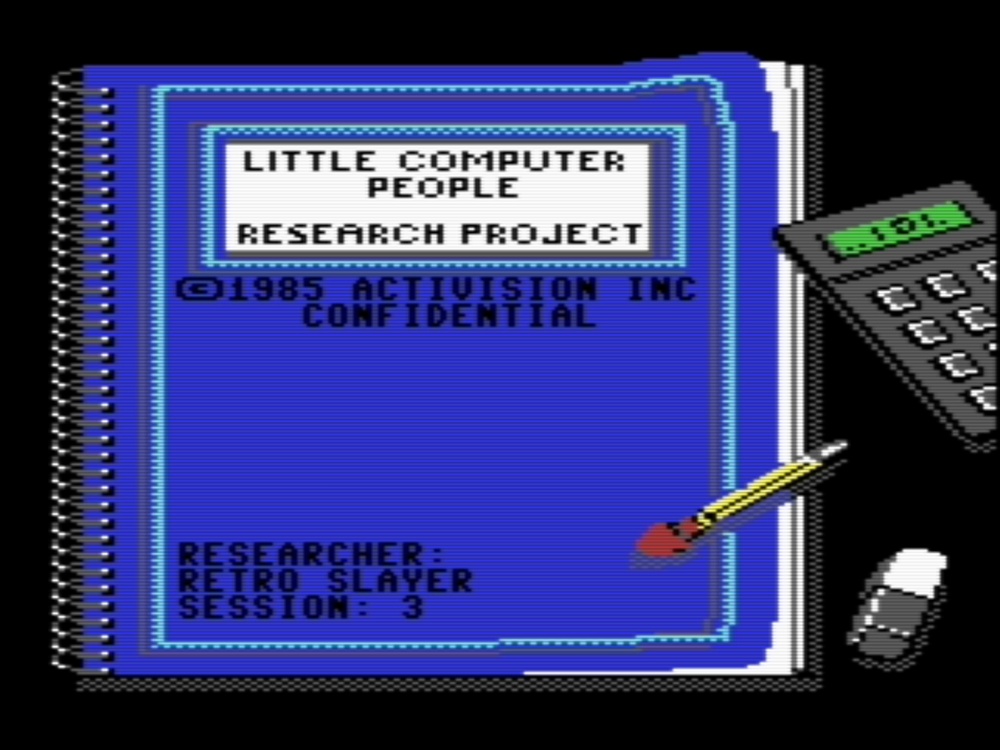 Title Screen of Little Computer People for Commodore 64